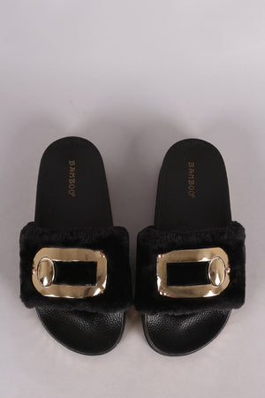 Gold Link Chain Slippers