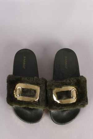 Gold Link Chain Slippers