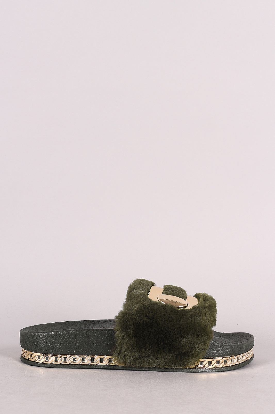 Gold Link Chain Slippers