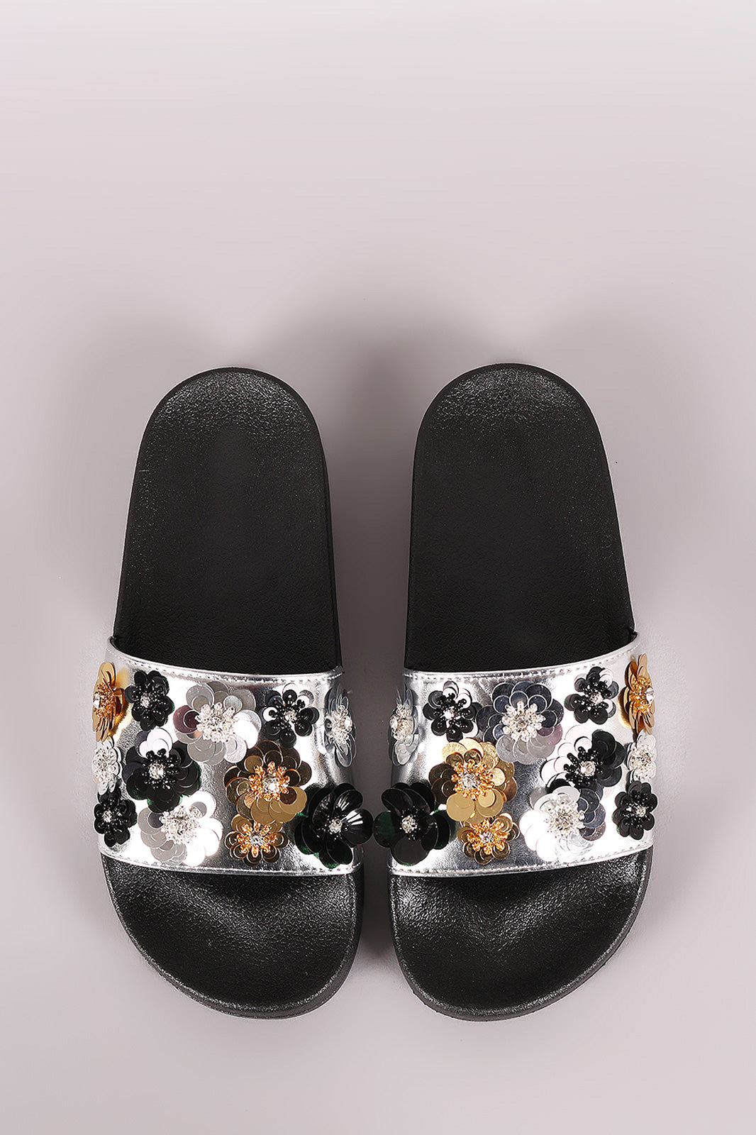 Floral Applique Slippers