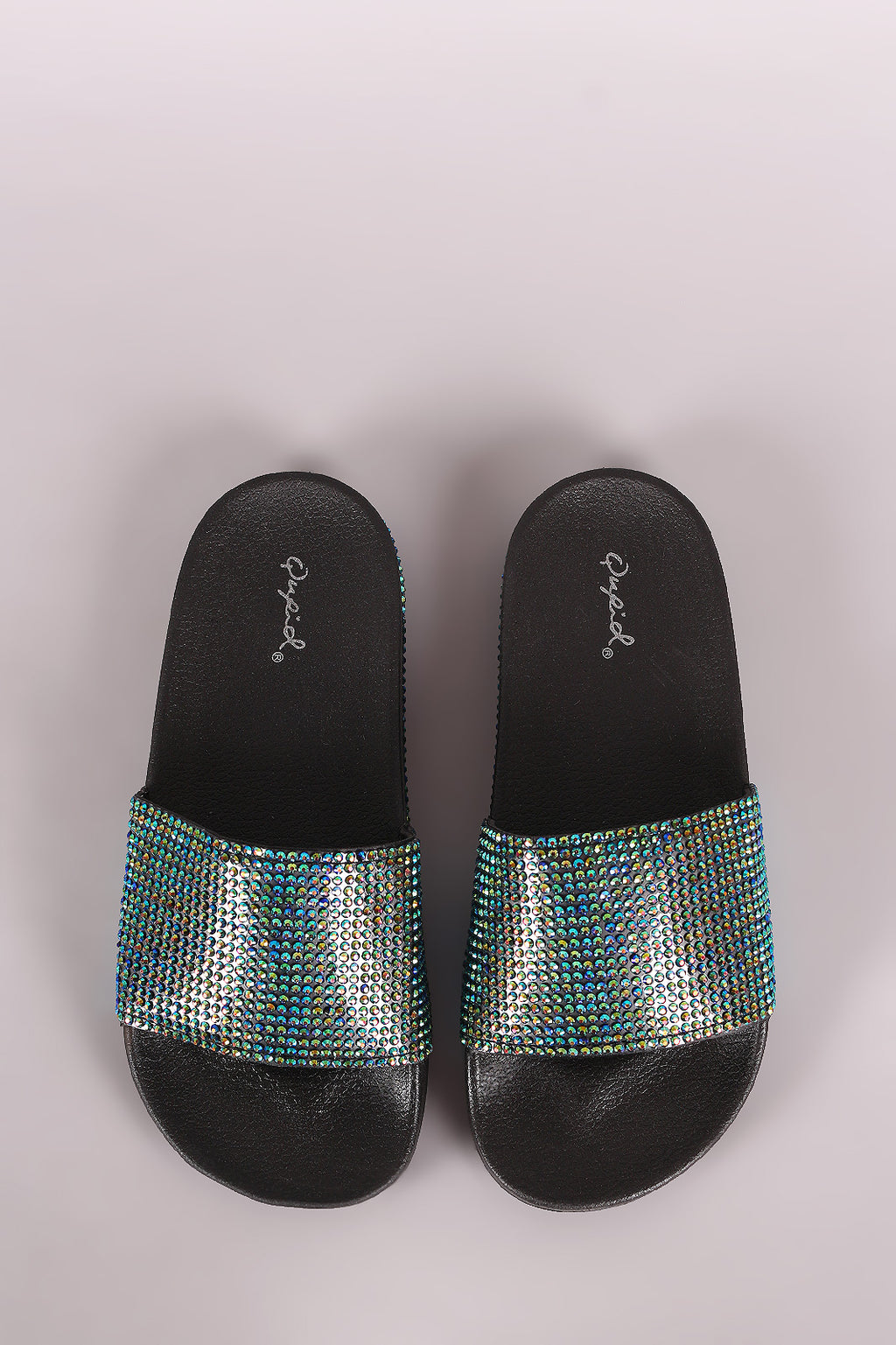 Qupid Rhinestone Slippers