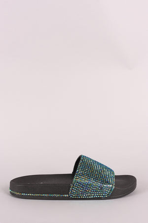 Qupid Rhinestone Slippers
