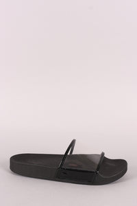 Clear Panel Slippers
