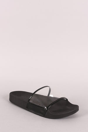 Clear Panel Slippers